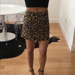 Reformation Leopard Miniskirt
